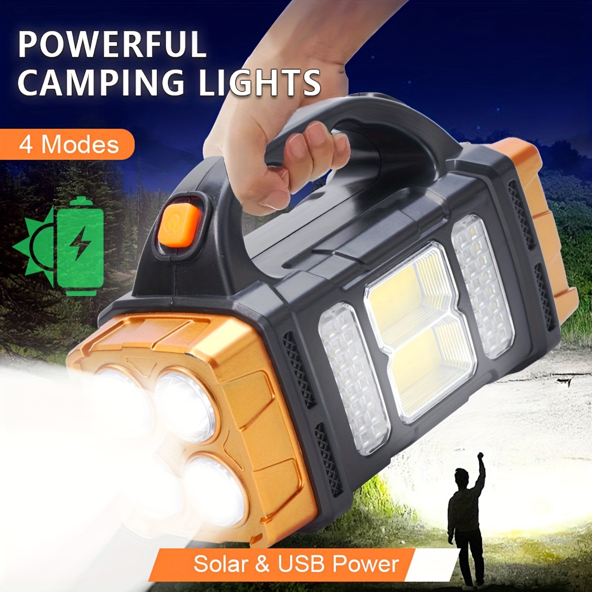 Fishing Light - Nuova Torcia LED Solare Ricaricabile ad