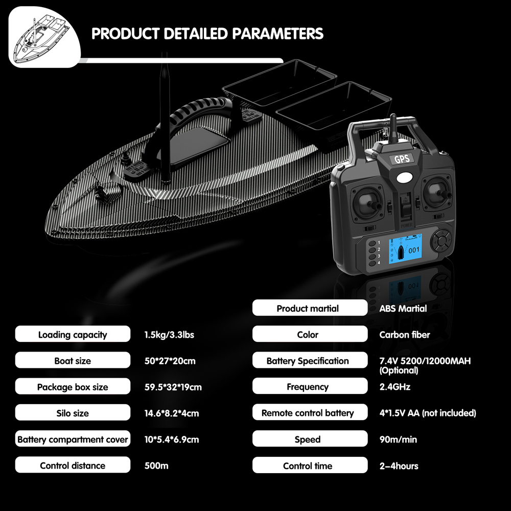 V070 12000mAh/5200mAh RC Bait  - Fish Finder Gps recensione e prezzo